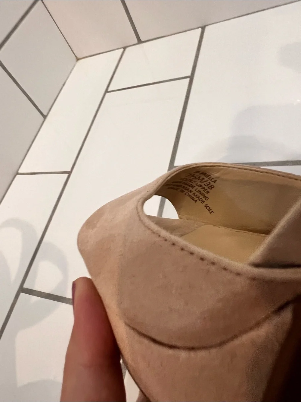 Jessica Simpson Priella Nude Microsuede Platform Block Heels Size 7.5